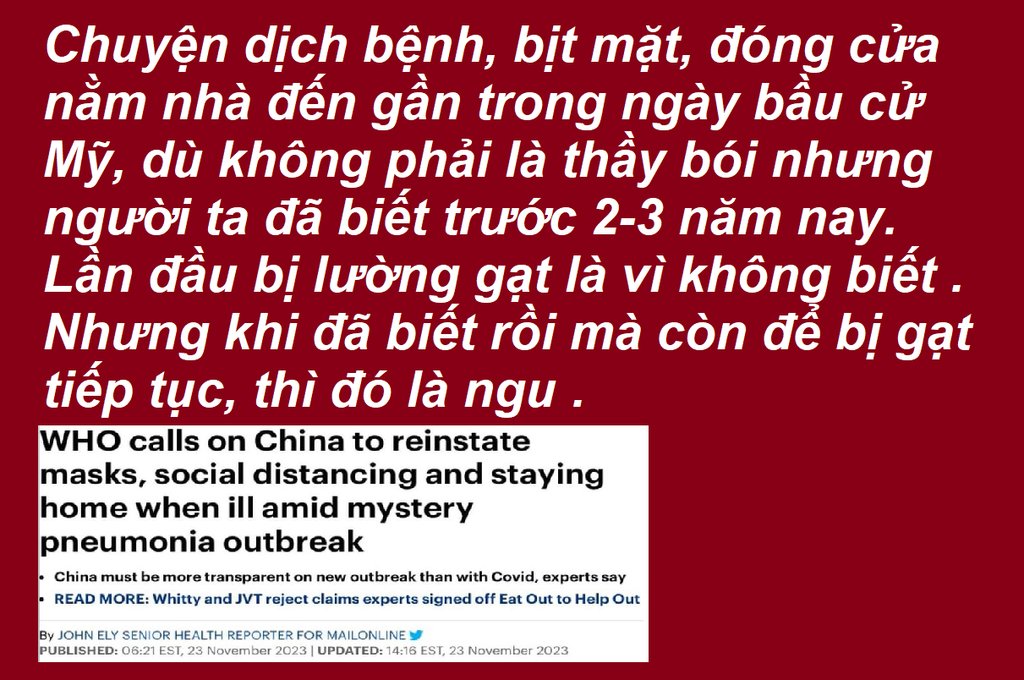 PChinh07's tweet photo. 🆘📢 Tin Nóng-TRUNG QUỐC 👉Bùng Phát virus Mới, Lại Có Dịch Mới. 🆘 không biết là virus gì, giống như con virut Vũ hán hồi trước.
#VIETNAM #VNCH #TIENGNOISUTHAT #NHANQUYEN #CHIENTHANGTV #TUDO #THAMNHUNG #CHONGTHAMNHUNG #TINTUC #THANHTRUNG #DOTLO #china https://t.co/OXELaoJyuU