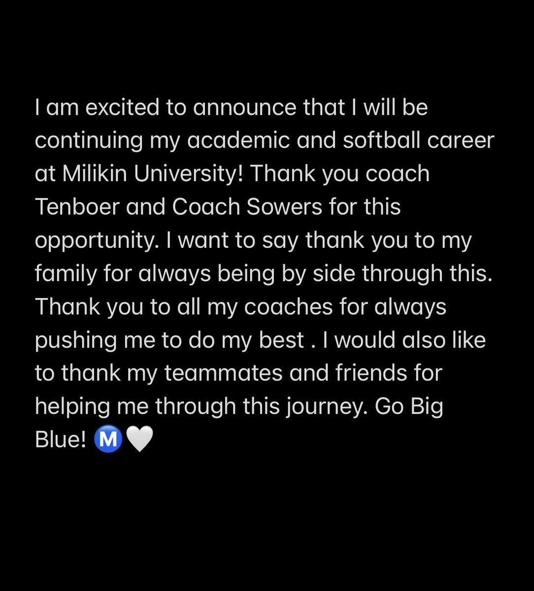 Can’t wait for the next 4 years! Go Big Blue! Ⓜ️🤍 

@millikinsb @IllinoisStars @MantenoSoftball