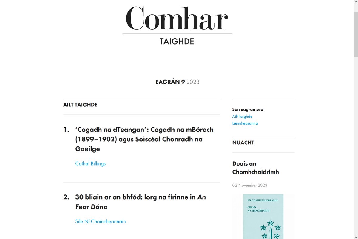 comhartaighde's tweet photo. Tá @comhartaighde #9 beo! 
Comhghairdeas leis na rannpháirtithe uile!          

Cuirtear fáilte roimh ailt do CT#10.
Sprioc: 1 Feabhra 2023. 

Gach eolas@ https://t.co/rSqSC7oBib 
+Duais an Chomhchaidrimh maoinithe @GaelLinn 

Buíochas le PÓMacháin+@loingseach_k as an seoladh aa https://t.co/cStaJkyZ1v