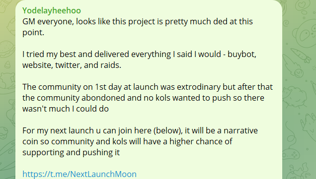 YOHOOsol's tweet photo. GM #yodlbros here you can join my next launch https://t.co/ORF5T4lvtO you can read more details in the screenshot posted $YOHOO https://t.co/2zXLdl9ffr