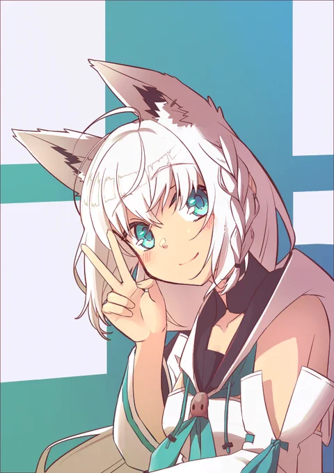 ピース #絵フブキ 