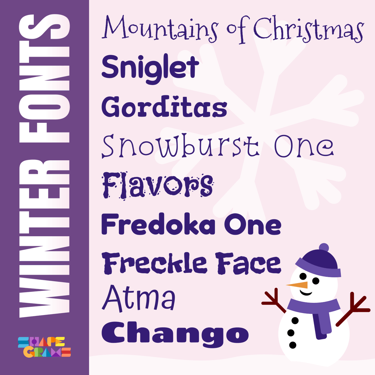 Google has free fonts that are THAWsome for wintertime.

You can add these to the Fonts menu in Google Workspace apps and you can download them from fonts.google.com.

#GoogleEdu #teachertwitter #edtech #fetc #edutwitter