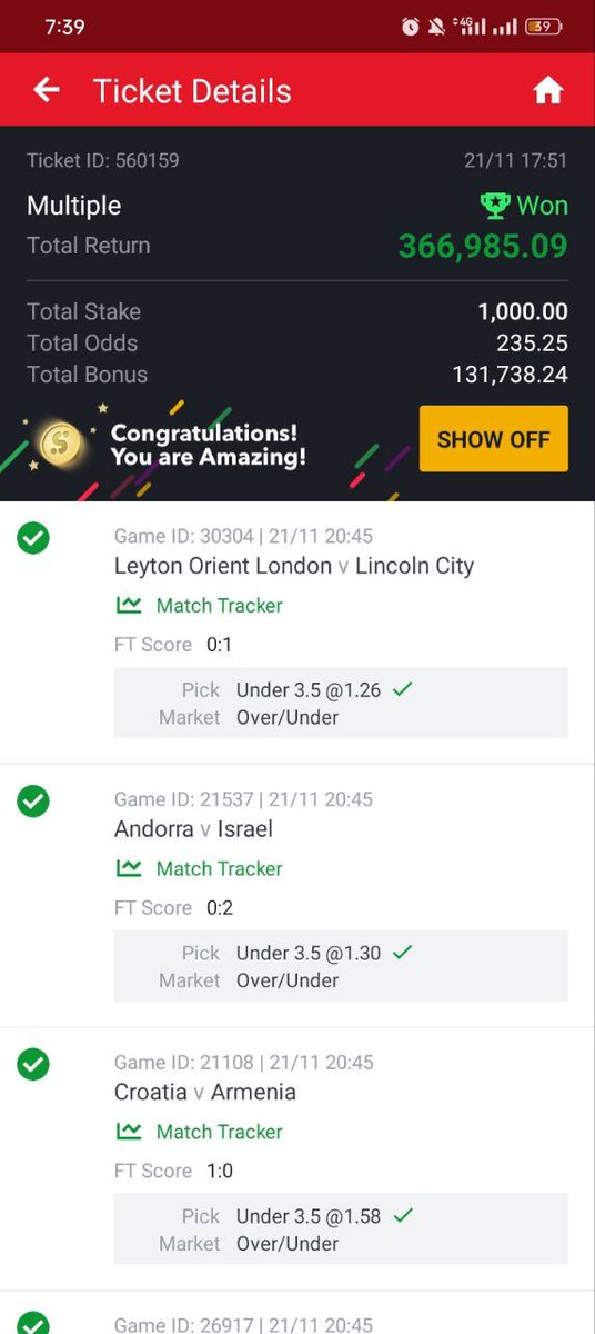 7200 odd won✅
6800 odd won✅
21odd won✅
5odd won✅
11odd won✅
8odd won✅
All game was shared for free, join and see
t.me/+MifPOgZIFO40N…

t.me/+MifPOgZIFO40N…

t.me/+MifPOgZIFO40N…

Join for the next 50 odds to be posted in sportybet 🎯✅