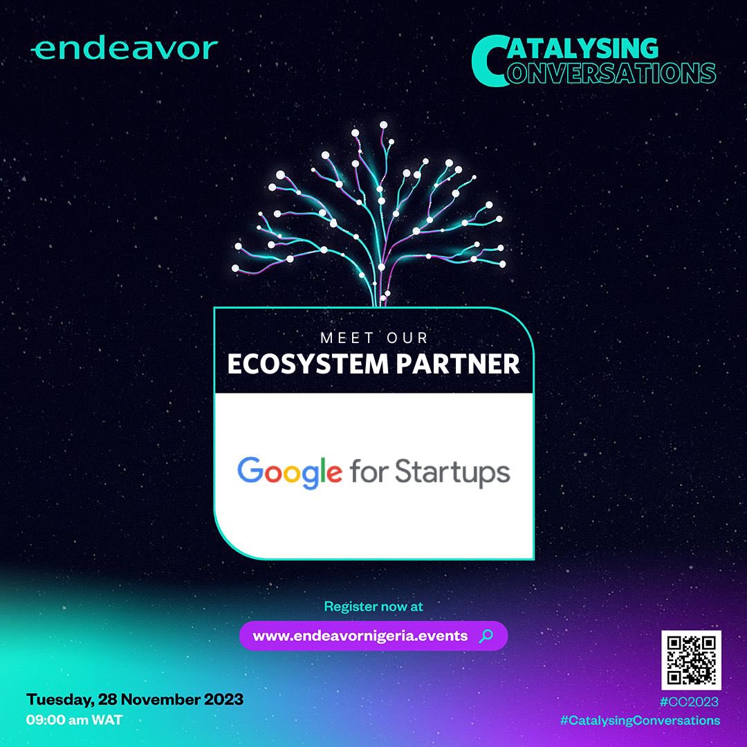 EndeavorNigeria's tweet image. Happy to announce our Ecosystem Partners for #catalysingchangeweek2023 🎉🎉

Google For Startups (@googleforstartups) and Microtraction (@microtraction) and
PEVCA are our ecosystem partners for this year’s event. 

Register at endeavornigeria.events