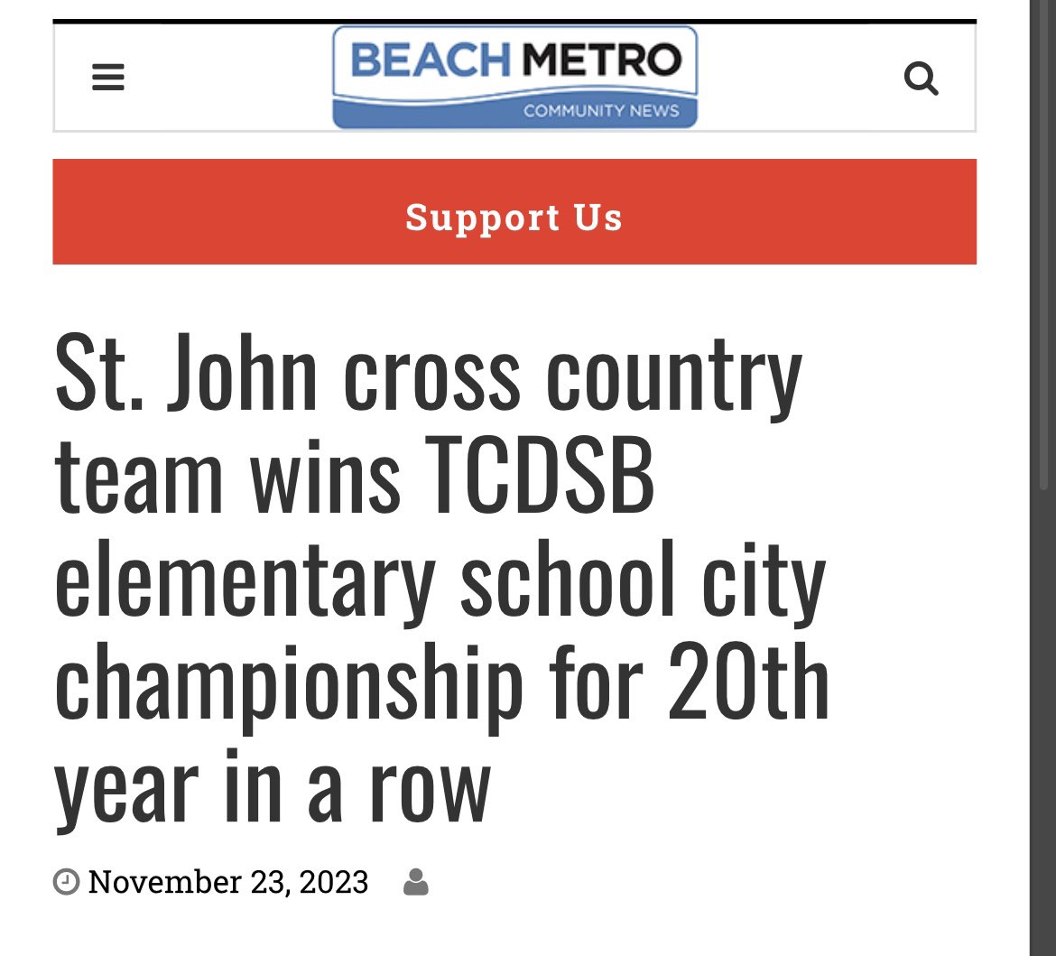StJohnTCDSB's tweet photo. Cross Country Champions for 20 years!!! Check out the Beach Metro this Tuesday! Congrats to all the athletes this year and in St. John history! Thanks to all coaches too! @TCDSB @BeachMetroNews https://t.co/PlTTDXh2Ty https://t.co/EMUpBnqYWm