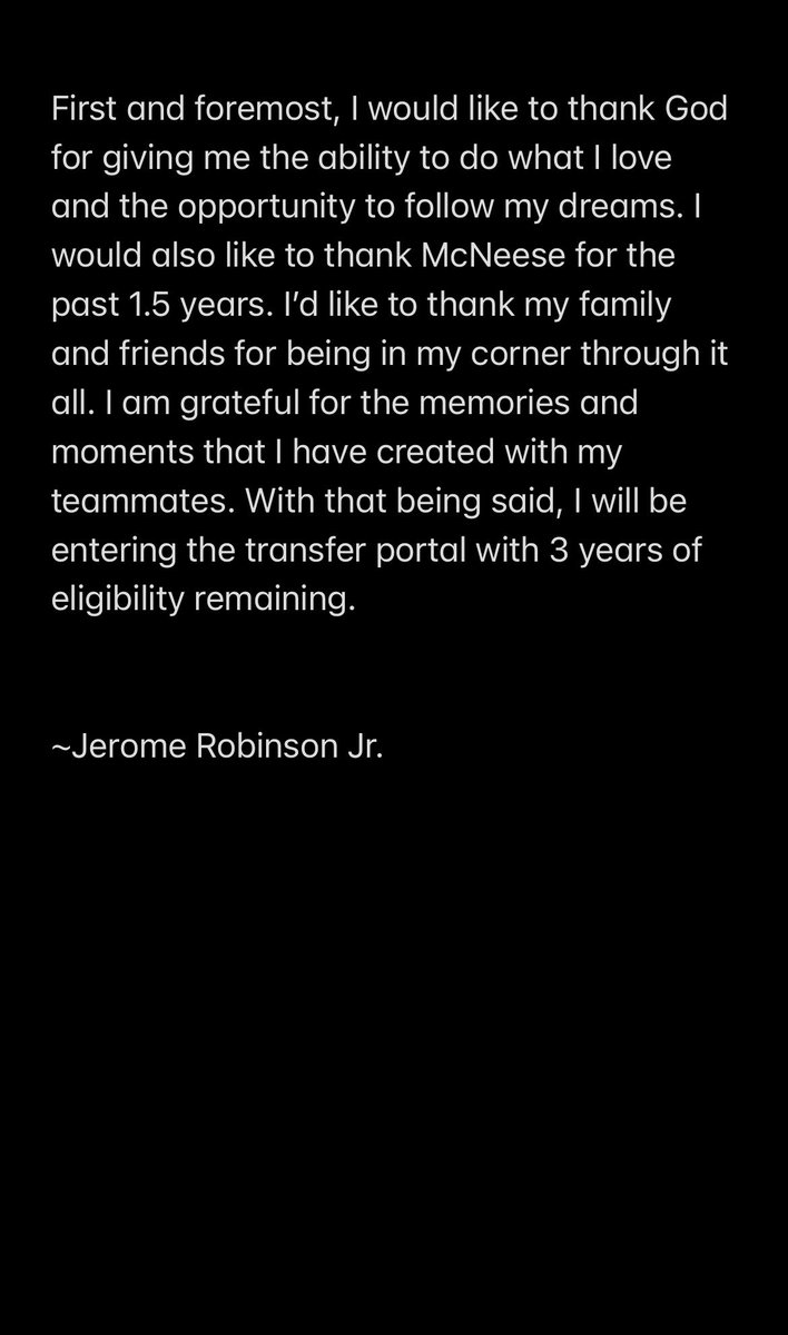 Jerome Robinson Jr. tweet media