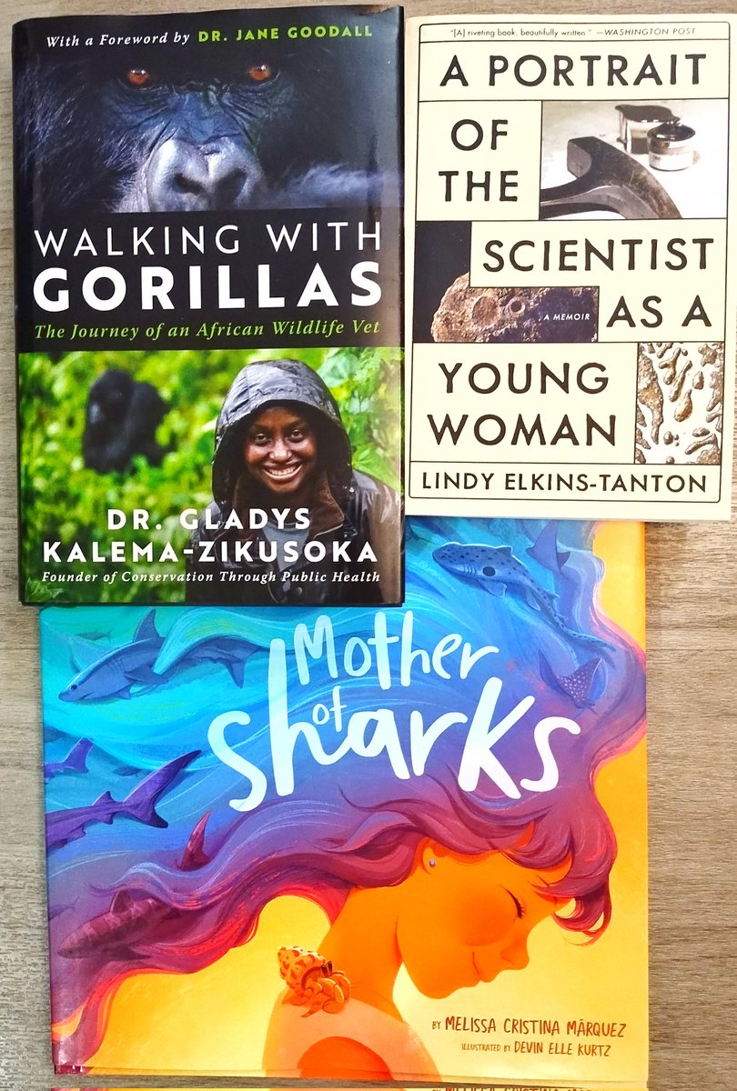 Paul Kantz (@paulkantz) on Twitter photo Just picked up 3 new-ish scientist memoirs by: <a href="/DoctorGladys/">Gladys K Zikusoka</a> (gorilla conservation), <a href="/ltelkins/">Lindy Elkins-Tanton</a> (NASA's <a href="/MissionToPsyche/">Mission To Psyche</a>), and <a href="/mcmsharksxx/">Melissa Cristina Márquez</a> (sharks!) Just picked up 3 new-ish scientist memoirs by: <a href="/DoctorGladys/">Gladys K Zikusoka</a> (gorilla conservation), <a href="/ltelkins/">Lindy Elkins-Tanton</a> (NASA's <a href="/MissionToPsyche/">Mission To Psyche</a>), and <a href="/mcmsharksxx/">Melissa Cristina Márquez</a> (sharks!)