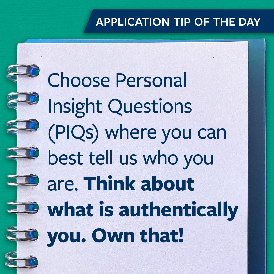 CalAdmissions's tweet photo. Hereโs a tip for those of you still chipping away at those Personal Insight Questions! ๐ Only 5 days to go!
#ucapplication #ucapplicationtip https://t.co/anV50yoic5