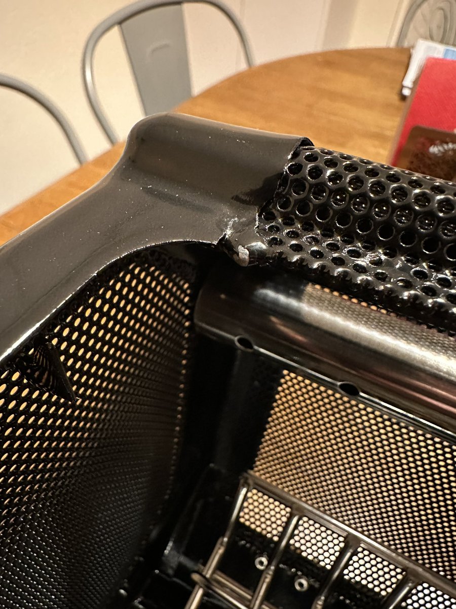 scortini's tweet photo. @biolitestove I have been told by customer support that the following pictures show acceptable levels of defect in a just received brand-new product. That does not seem accurate. Can I please get some assistance with either a partial refund or swap? Zendesk number 62462 https://t.co/o6cjDeJWBr