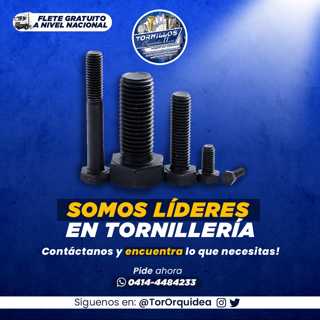 TorOrquidea's tweet photo. Tornillos, tuercas, arandelas, sistemas de fijación y afines de la mejor calidad con excelentes precios y grandes ofertas... Contáctenos
https://t.co/mAIxQddMlm

#tornillos #distribuidor #distribuidores #cagua  #fasteners https://t.co/xUm3srpl5P