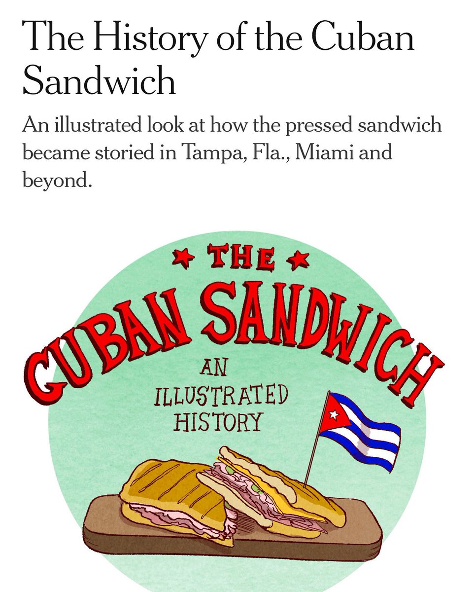 That time @nytcooking shared an illustrated version of “The Cuban Sandwich: A History In Layers.” The NEW. YORK. TIMES. ::: room spinning ::: Thank you, @KorenShadmi.