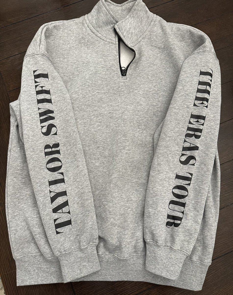 Lesleeyd's tweet image. Are you ready for it? More #swiftmas spirit! My daughter and I are giving away an Eras Tour quarter-zip sweatshirt. Purchased Santa Clara N1. Would like to give away to a #swiftie who has not had an opportunity to see the show. Follow me, like, retweet w/fav TS song. Ends 12/4.
