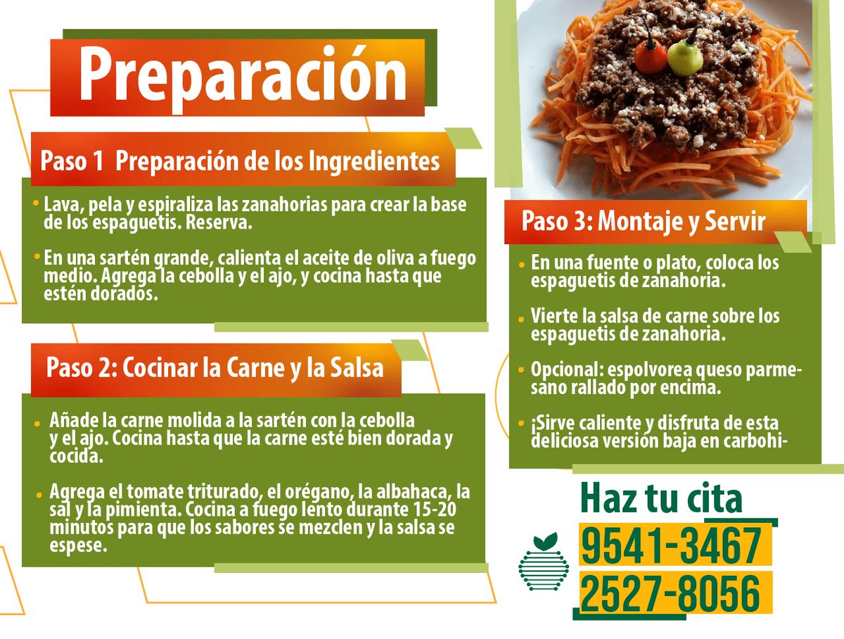 ¿Que hacer para el almuerzo? Aquí te doy una receta fácil de #espaguetis de #zanahoria y carne molida. Ideales para combinar sabores y jugar con ingredientes  #nutriciondanori