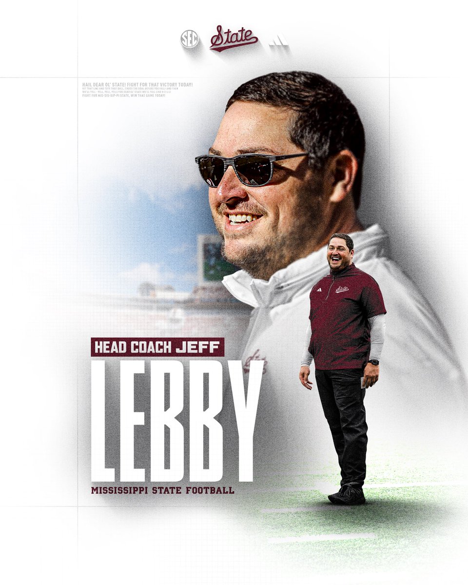 An offensive mastermind, a dynamic play caller and the engineer of some of the most feared offenses in college football. Please join us in welcoming the 36th head football coach in program history, Jeff Lebby! 📰 » hailst.at/lebby @Coach_Leb | #HailState🐶