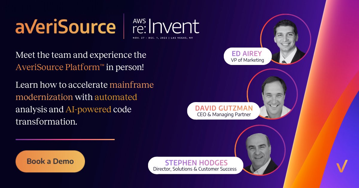 🛬 T-minus 24 hours until wheels down in Las Vegas for #AWSreInvent2023! The AveriSource team is (hopefully) packed for the four-day, flagship <a href="/awscloud/">Amazon Web Services</a> event featuring the best and brightest in cloud and #applicationmodernization.

☁️ <a href="/EdAirey/">Ed Airey</a>, <a href="/DavidGutzman/">David Gutzman</a>, and Stephen Hodges