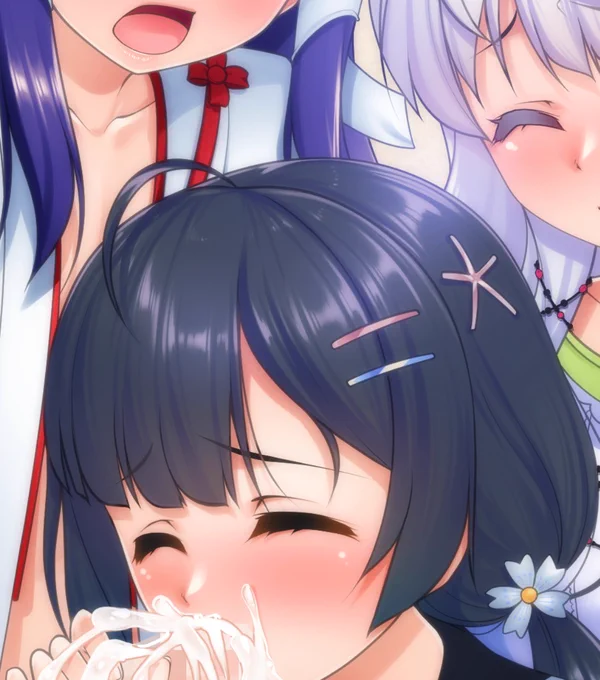 クライアント様のオリジナルキャラと史緒さん、七生姉、玲ちゃんの4Pをリクエストいただきました。久しぶりに描いたけど七生姉作画コストたけぇ!!(自業自得高解像度シャッセイ差分とかはFANBOXにて↓ 