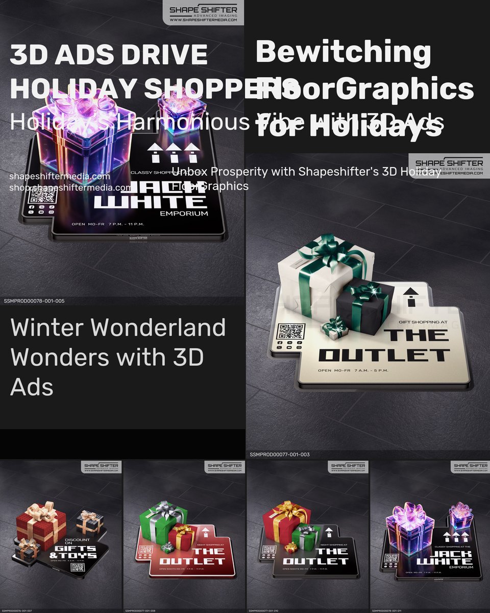 ssm.li/hlds Unbox Prosperity with Shapeshifter's 3D Holiday FloorGraphics #ChristmasTime #ChristmasDeals #holidaycheer #thanksgivingwindowdisplay #ChristmasPromotions #ChristmasSpirit #HappyHolidays #holidaydecor #Thanksgiving2023 #Christmas2023 #falldecor