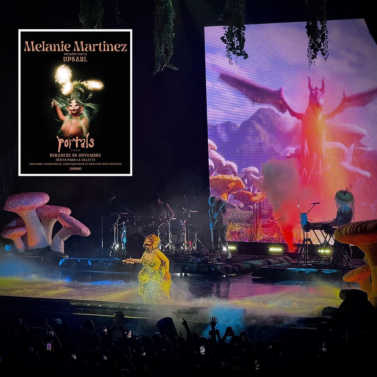 🧚Thank you <a href="/MelanieLBBH/">Cry Baby</a> for this "Faerie Soirée" at <a href="/Zenith_Paris/">Zénith Paris - La Villette</a> !🦋#melaniemartinez #portals #death #void #tunnelvision #faeriesoiree #lightshower #spiderweb #leeches #battleofthelarynx #thecontortionist #mooncycle #nymphology #evil #womb #powder #pluto #milkofthesiren