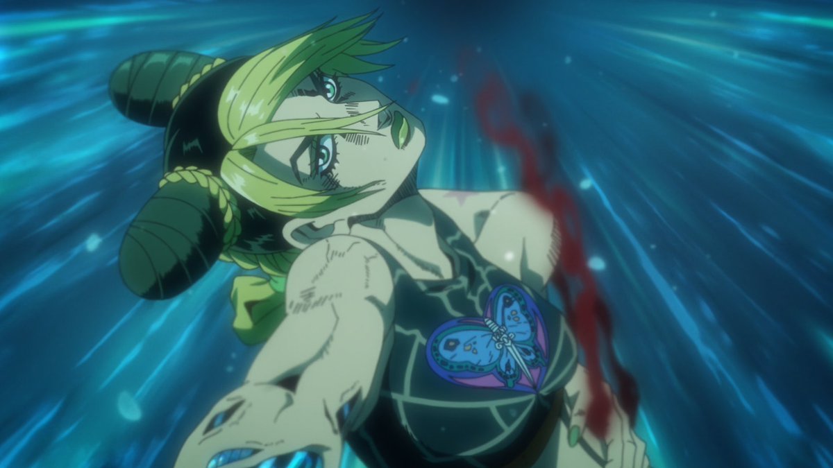 JJBAVD's tweet photo. "If I'm with you, you can't get away. Emporio, you have to face the path that lies ahead alone. But don't worry. I know you can finish what we set out to do. Those who wished for your escape were Anasui, Ermes, and my father Jotaro Kujo. You have to survive. You are our hope!" https://t.co/18lKeBFpJb