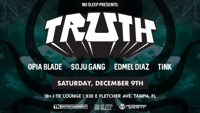 In just a couple weeks we have <a href="/opiablade/">OPIA BLADE</a> 🗡️ playing for the proverbial <a href="/truthdubstep/">T R U T H</a> at <a href="/TK__Lounge/">𝖳𝖠𝖬𝖯𝖠 𝖪𝖠𝖱𝖠𝖮𝖪𝖤 𝖵𝖨𝖯</a> . It's gonna be an epic event!

Shoutout <a href="/nosleeppresents/">ɴᴏ sʟᴇᴇᴘ ᴘʀᴇsᴇɴᴛs</a> &amp; @HeadbangSociety 

Final tier of tickets remaining 🎟️ Code: Peter at checkout for a discount
aftontickets.com/event/buyticke…