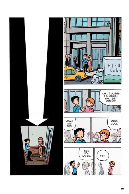 I think about them moving out divorce a lot in general because Wallace having a letting go of his hopeless Scott Pilgrim situation hurt like hell 