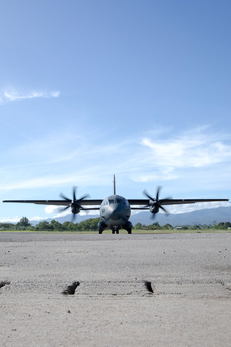 AusAirForce's tweet photo. #ICYMI for the 4th occasion this year #AusAirForce has contributed to the Pacific Islands Forum Fisheries Agency (FFA) operations with a C-27J Spartan and crew conducting maritime surveillance, under #OperationSolania. ✈️🕵️🎣🚢

<1/2> https://t.co/HRc7mcCBo8