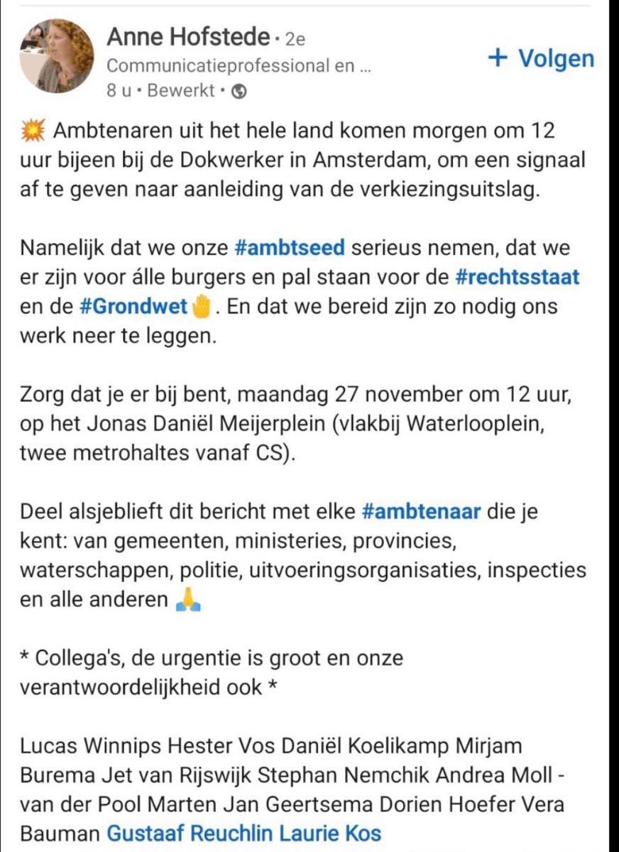 liekcornelissen's tweet image. Inmiddels gaat de werk weigerende @annehofstede viral. 

Wij betalen Anne, Anne is ambtenaar. Anne is het niet eens met de democratische verkiezingsuitslag. Anne legt dus het werk neer. 
Anne zou ontslagen moeten worden, hier betalen we niet voor. @annehofstede 

Delen mag…