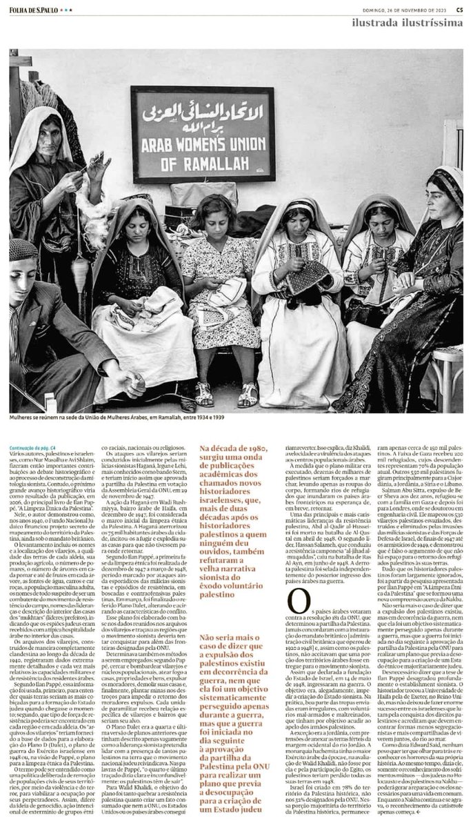 Breno Altman (@brealt) on Twitter photo ARTIGO FUNDAMENTAL
Para quem quiser entender a limpeza étnica realizada por Israel contra os palestinos, desde 1947 e até antes, recomendo esse fabuloso artigo de <a href="/ArleneClemesha/">Arlene Clemesha</a>, publicado hoje (26/11) na Folha de S.Paulo. ARTIGO FUNDAMENTAL
Para quem quiser entender a limpeza étnica realizada por Israel contra os palestinos, desde 1947 e até antes, recomendo esse fabuloso artigo de <a href="/ArleneClemesha/">Arlene Clemesha</a>, publicado hoje (26/11) na Folha de S.Paulo.