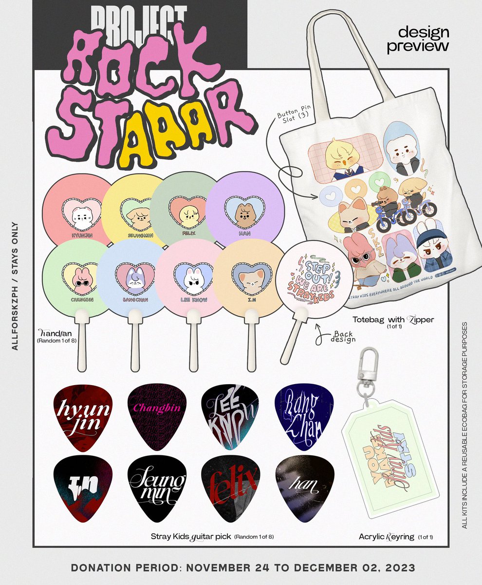 Project ROCKSTAAAR ★ Preview of the #AAA2023inPH kit inclusions!

PROJECT ROCKSTAAAR is a non-profit donation drive where net proceeds will be allocated as FANSUPPORT from STAYS to STAYS.

Donation Period: 11.24 ~ 12.02.2023

✔️ See photo and form for more details
🔗