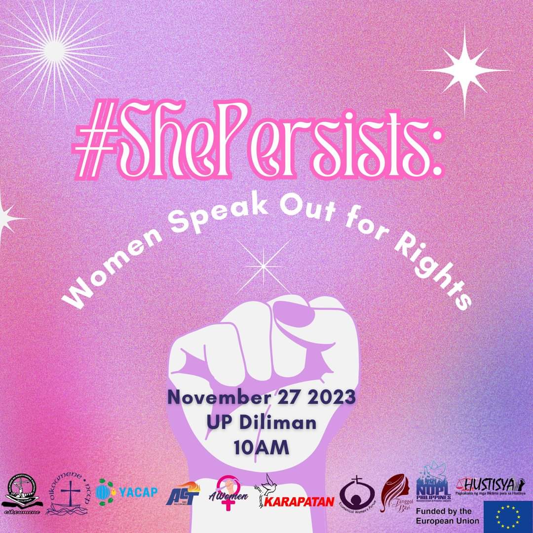 HAPPENING NOW: #ShePersists: 'Women Speak Out for Rights' forum at UP Diliman.

Altermidya is the official media partner of #ShePersists. Follow our live coverage: