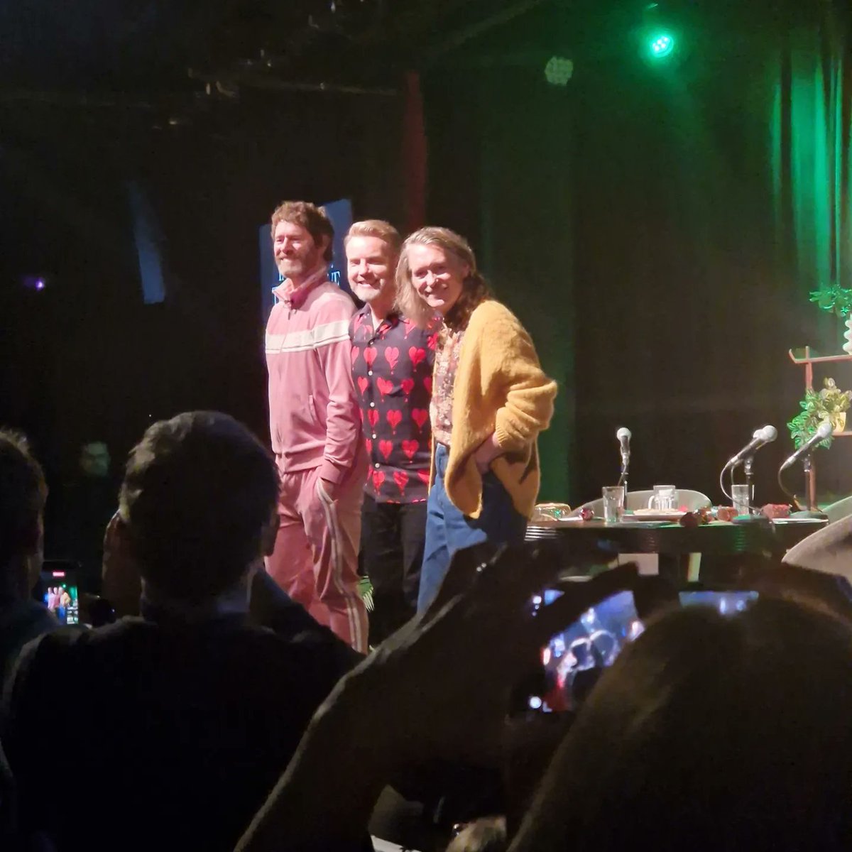 AmyBoot73475733's tweet photo. @takethat  and @GaryBarlow  and @OfficialMarkO and Howard- huge thanks for inviting us to be part of your podcast audience tonight. Worth the last minute organising and 4am start from Aberdeenshire this morning.  What an incredible experience to be there listening to you chatting https://t.co/VSgUE0ptoR