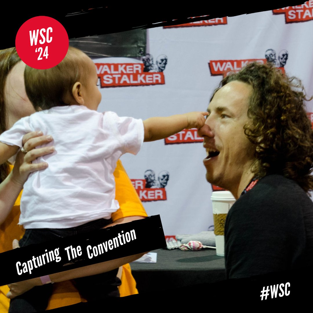 Michael Traynor having a great time with on of our volunteer's cute little baby! #michaeltraynor #thewalkingdead @TraynorLand @TheWalkingDead