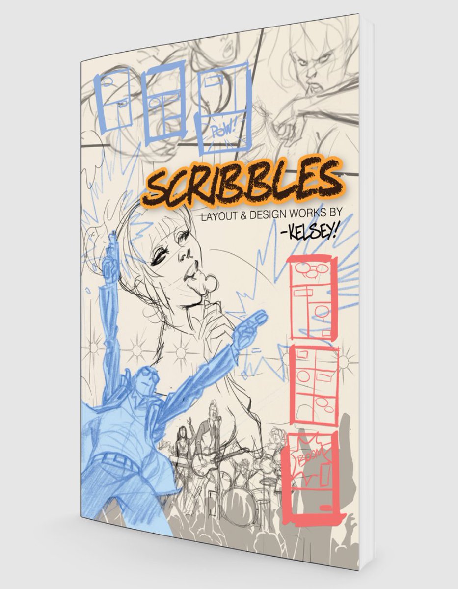 fundmycomic's tweet image. FMC Creator Highlights - Scribbles: Layout &amp;amp; Design Works by Kelsey
