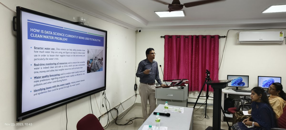 PSIT_TNAU's tweet photo. TWT#37 PS&amp;IT, AEC&amp;RI, TNAU Coimbatore - AICTE ATAL FDP on Data Science in Agriculture - Day #4 - 23 Nov 2023 - Water Budgeting - How data plays an important role in Water Budgeting - Dr. A. Raviraj, Dean (Engg), AEC&amp;RI, Coimbatore #water #DataScience https://t.co/mPeIFvZ133