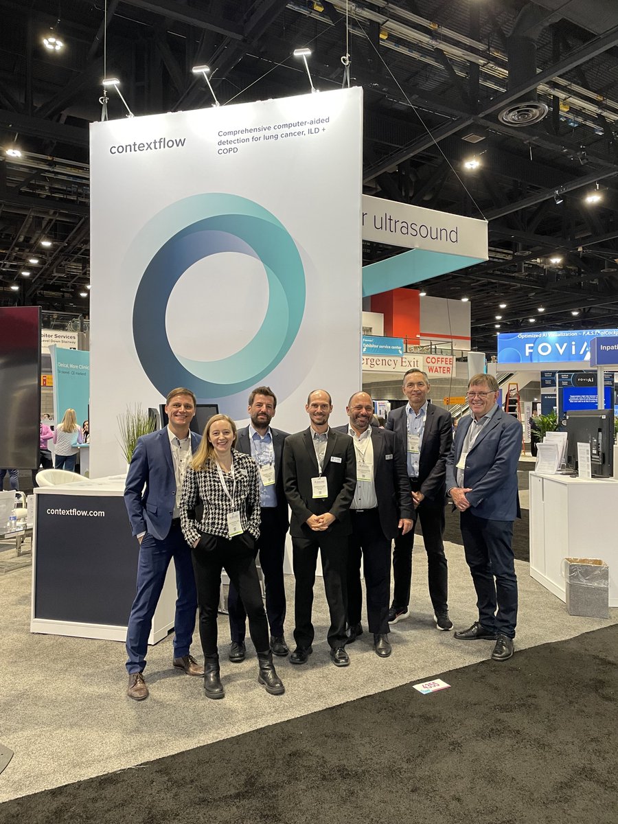 😎 All smiles after a successful first day at #RSNA23! 🕗 Plenty of time to stop by Booth #4355 for a demo of our comprehensive computer-aided detection for chest CT. 👉 Schedule your slot here: demo-contextflow.zohobookings.eu/#/customer/142… #lcs #lungcancer #AI