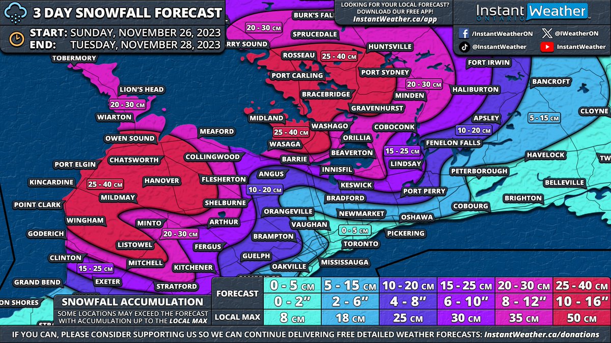 #ONStorm #ONwx ⚠️ ️ Snow Squalls Could Bring ‘Blizzard-like’ Conditions ...