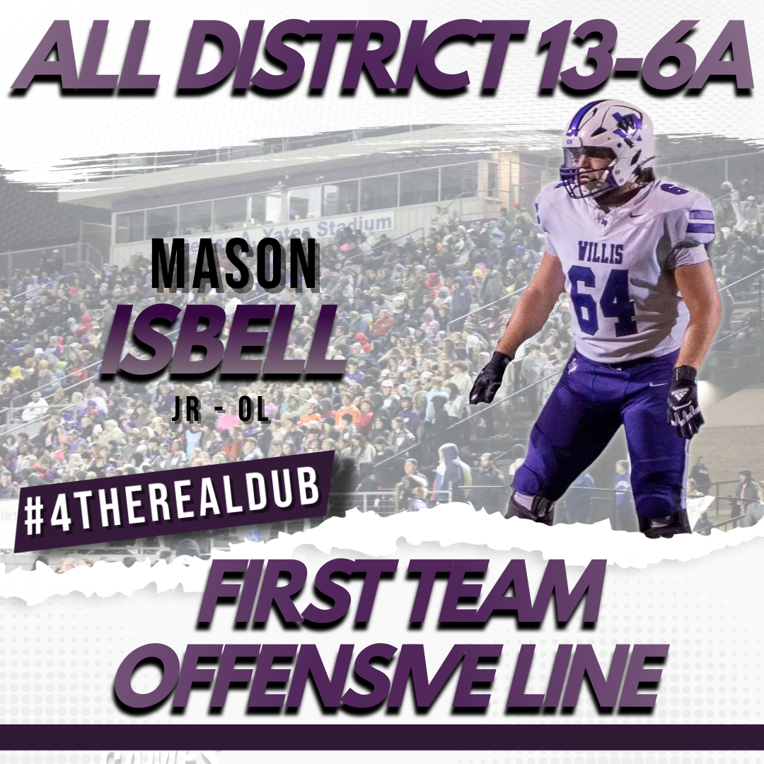 WillisWildkats1's tweet photo. Congratulations @MasonIsbell99 

#4TheREALDub 🤍💜 https://t.co/12YTMmhSvN