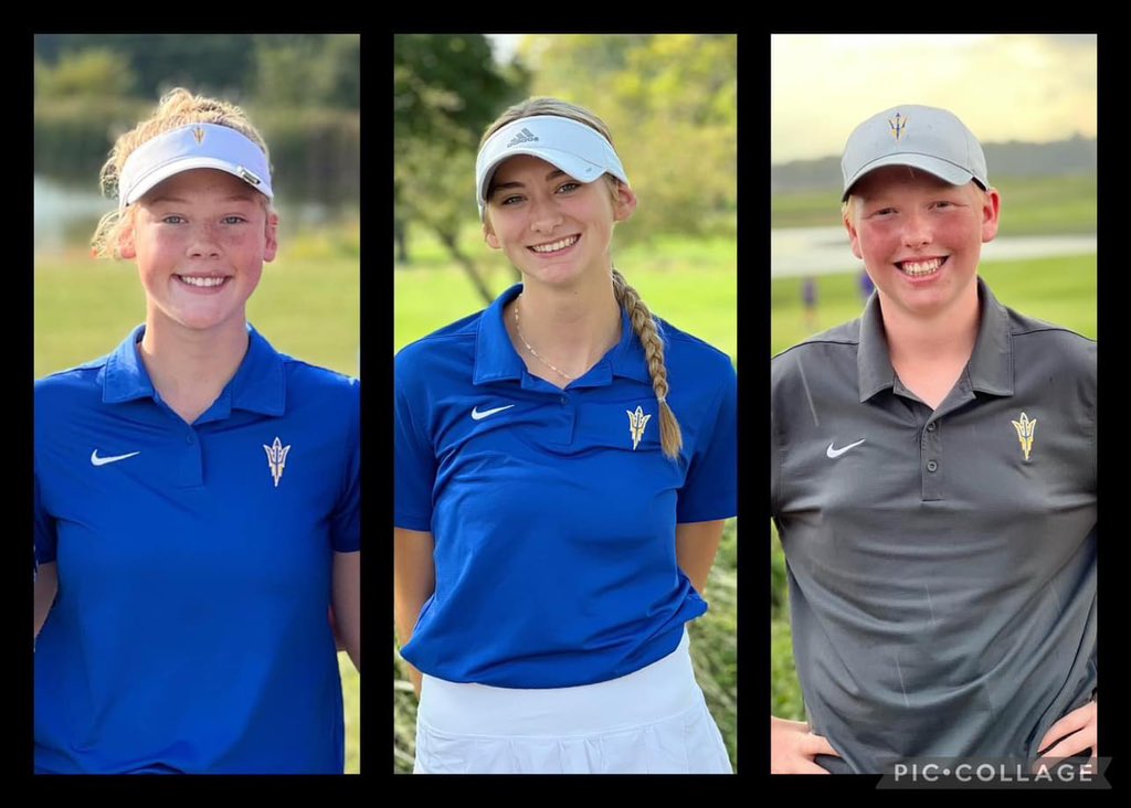 VGBlueDevils's tweet photo. Congrats to 3 of our VGHS golfers named to the 2023 The News-Gazette All-Area Golf Teams:
Ella Schweighart (So.) All-Area Girls Second Team
Logan Lillard (Sr.) All-Area Girls Honorable Mention
Karder Kirkman (Jr.) All-Area Boys Honorable Mention @VG302 https://t.co/TNd6xQWA25