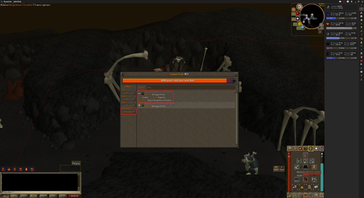 JeKrillick's tweet photo. @OldSchoolRS The dorgeshuun tasks are bugged, I stole an uncut diamond from the rich chests and equipped a crossbow. Only one that wasn't bugged was the food one https://t.co/DQ0BNvQi4e