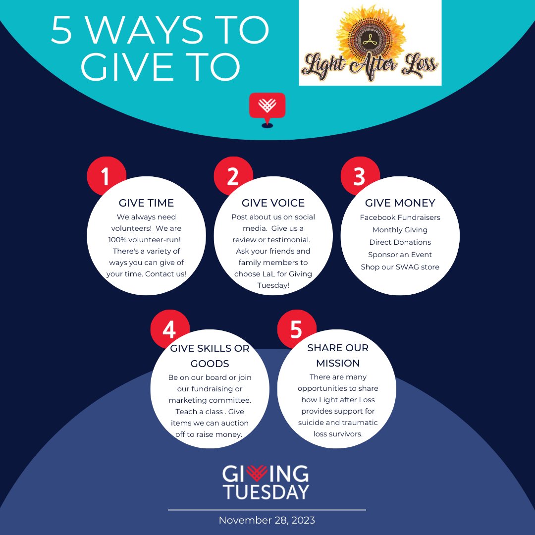 LaLstark's tweet photo. 5 Ways To Give to LaL on Giving Tuesday. Many thanks to those who have supported us over the course of almost 5 years! https://t.co/Jp0glTlzHW