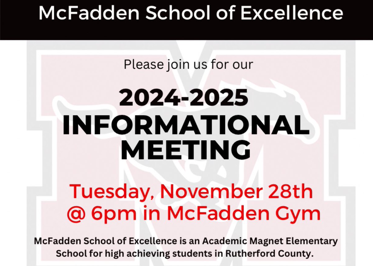 Is your child a natural problem solver, always seeking a challenge? Join us at our Informational Meeting to discover why McFadden School of Excellence has been ranked the #1 public elementary school in Tennessee according to U.S. News!   #cultureofexcellence <a href="/rucoschools/">Rutherford County Schools</a>