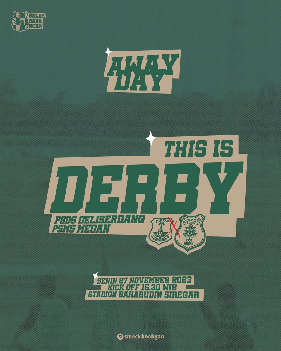 💥 Matchday
⚽ PSDS vs PSMS
🏆 @liga2match
🗓️ Senin, 27 November 2023
🏟️ Stadion Baharoeddin Siregar
🕗 15.30 WIB
📺 NOT LIVE! 

Ayo kita menangkan kembali Deli Derby! 💪🏼