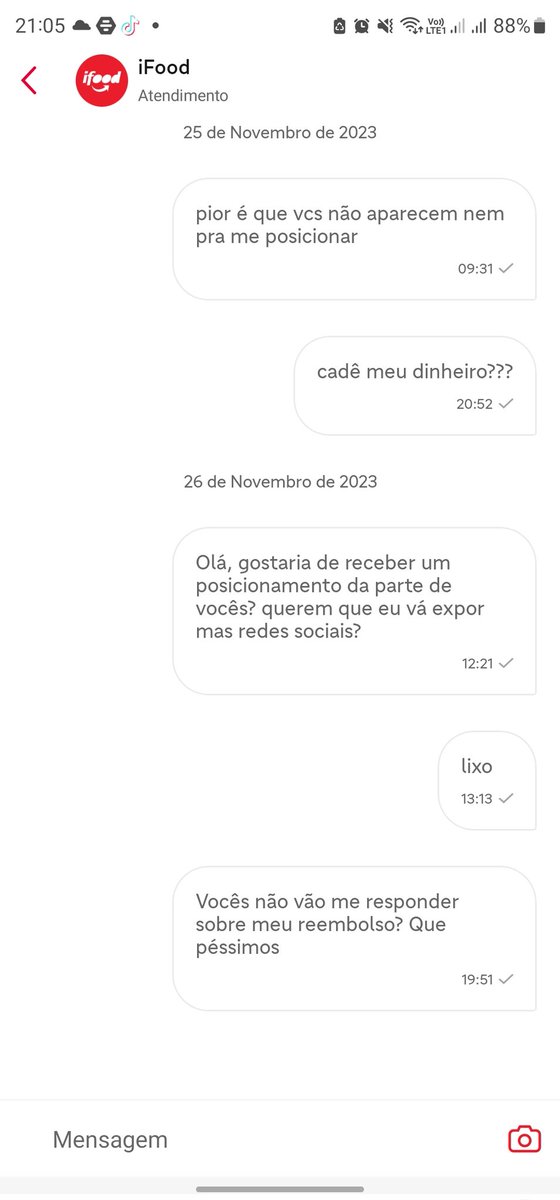 juniorgarrido's tweet photo. @VicttoriaTCosta @iFood Eles estão me ignorando desde sexta-feira, mandaram DM para eu solicitar ajuda sendo que não respondem o chamado de ajuda. @iFood https://t.co/MSZjOAQO5f