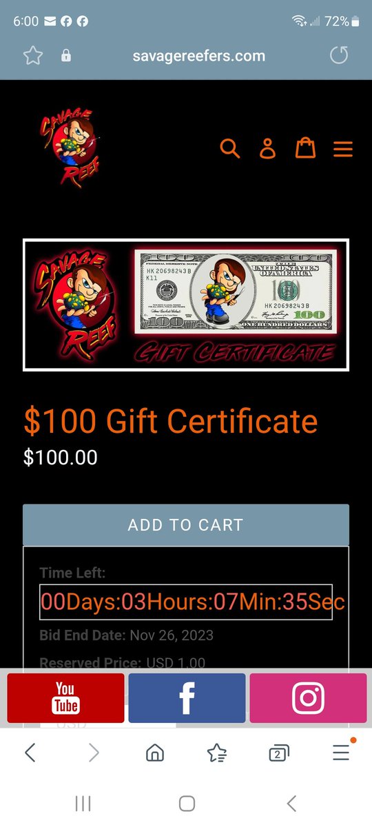 TRENCHLORDTARD's tweet photo. Tossed up a Gift Certificate! 🎁 

Great gift idea or treat yourself! 🤔 

https://t.co/kH13I0WRg7 

#reeftok #SAVAGEREEFERS #frags #fragtank #corals #reefaddict #reeftank #saltwatertank #allmymoneygoestocoral #coralreef https://t.co/2I3lrXzE9l
