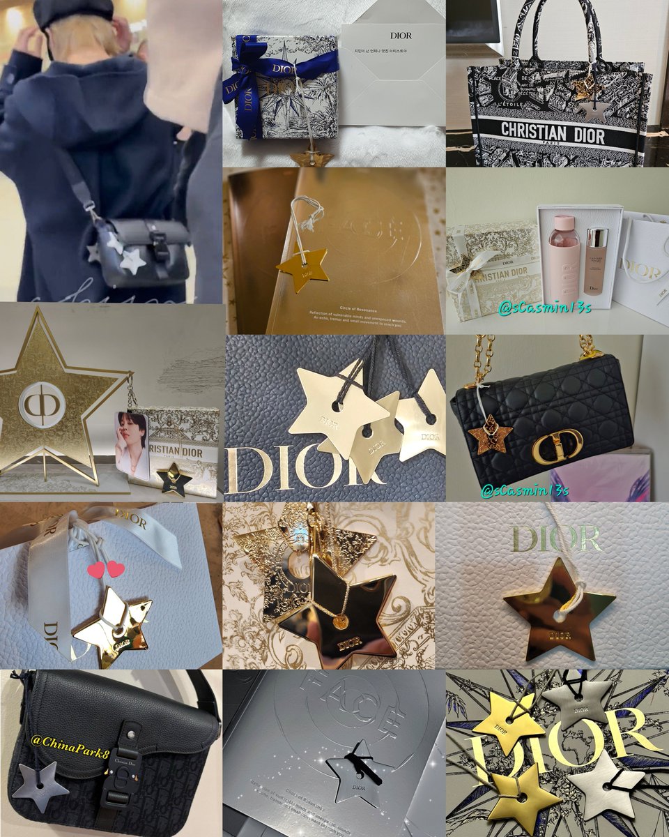 JiminGlobal's tweet photo. Fans are cutely sharing their own Dior stars after seeing Jimin with his Dior bag designed with the stars recently.

You can get the star only after purchasing from Dior.

New  trend?
THE JIMIN EFFECT✨️

#JIMINxDIOR 
DIOR GLOBAL AMBASSADOR JIMIN https://t.co/G4J2WhHdlP