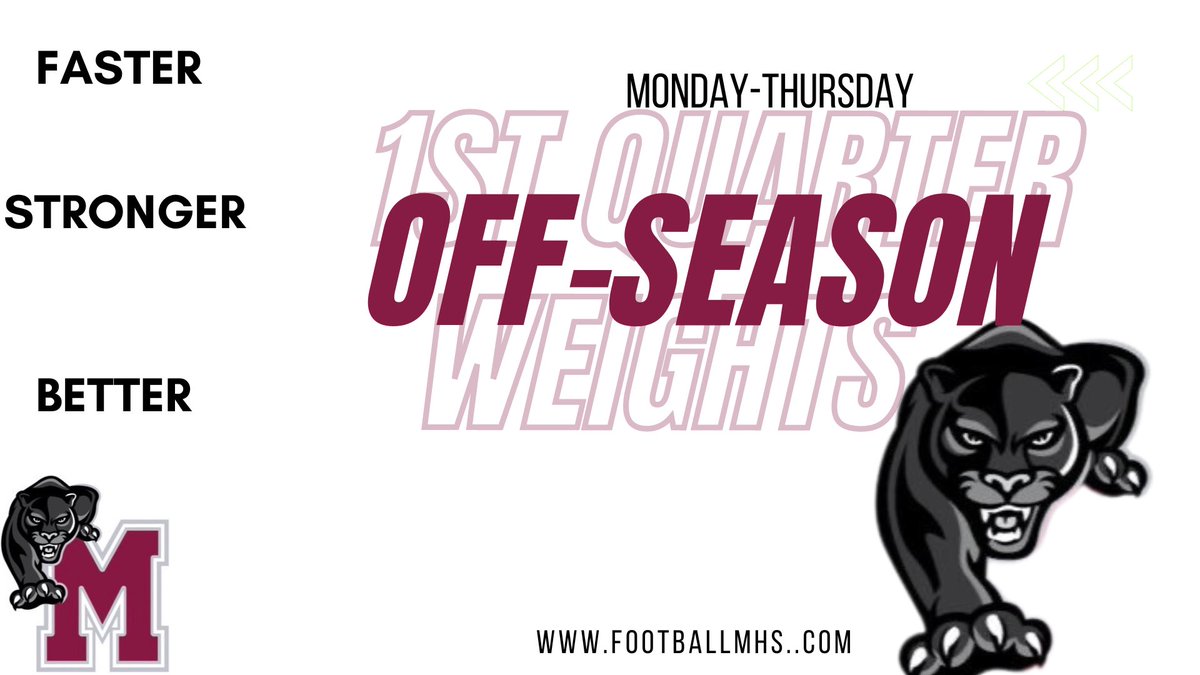 Official weight program is here. Monday-Thursday. 2:15-3:15pm. This is when games are won! Leave them excuses elsewhere. Exceed the 90% expectation. 
One Name. Multiple Legends. Maplewood