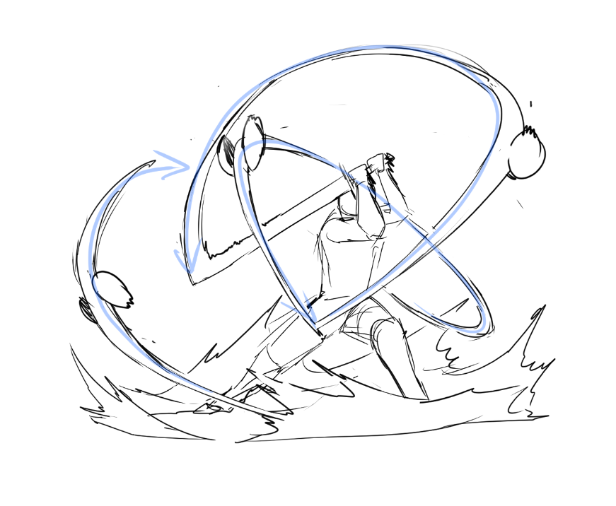 SharpShua's tweet photo. #ActionArtTip: Stacking Action(Smear)!
Stack action in one frame by having your smears follow one another. You can have stray smears but take into consideration the silhouette of the entire action. Too much may make your scene harder to follow https://t.co/u6k2j8BF3a