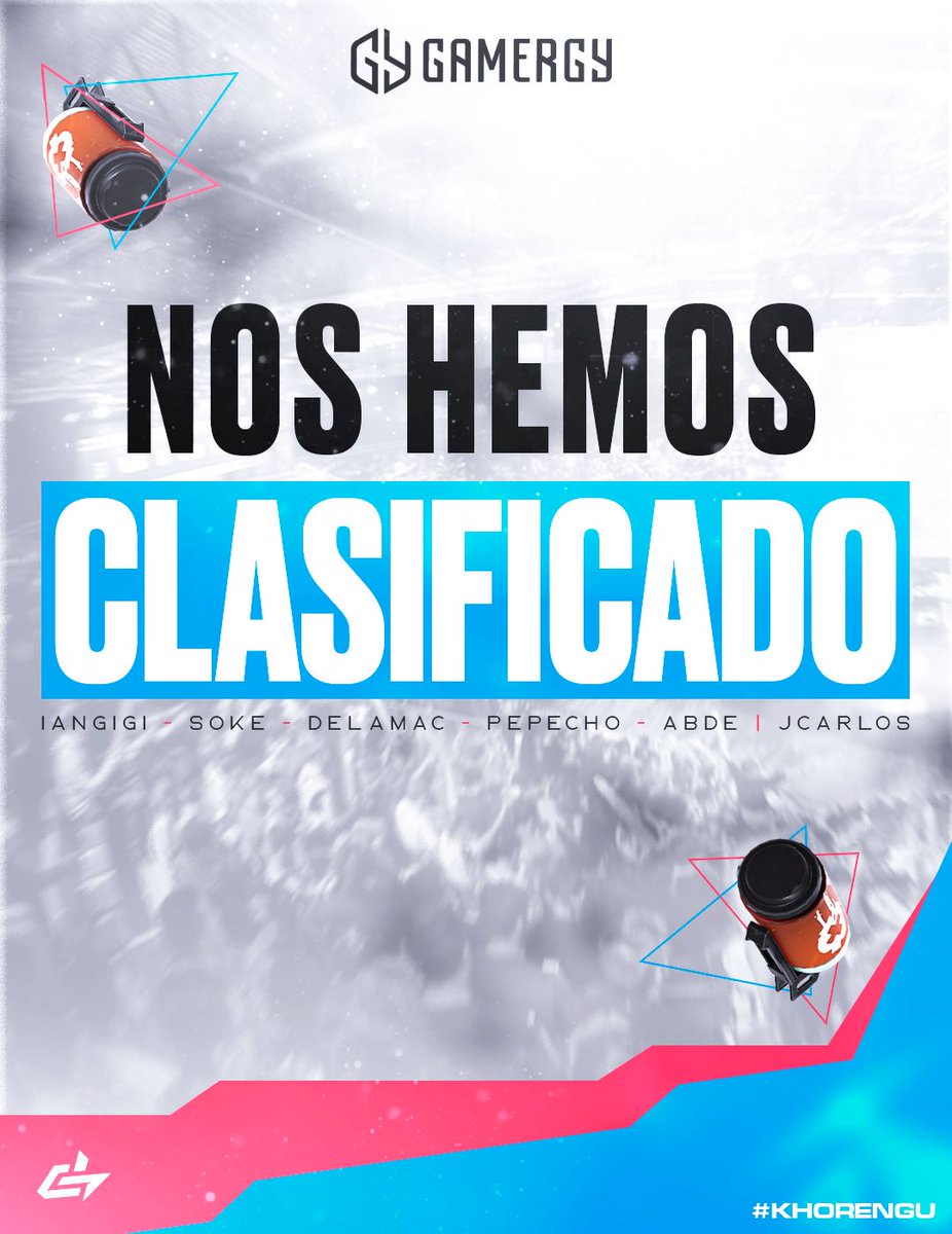 CLASIFICADOS PARA <a href="/Gamergy/">GAMERGY</a> x <a href="/TormentaVALes/">Circuito Tormenta | VALORANT</a> 🏆

Acabamos de hacer historia, estamos clasificados para las semifinales presenciales en Madrid 📍

🦘 | <a href="/pepech0/">pepecho</a> 
🦘 | <a href="/delamac_/">delamac</a> 
🦘 | <a href="/iangigi_/">ian</a> 
🦘 | <a href="/AB270fps/">Abde</a> 
🦘 | <a href="/_Soketto_/">Soke</a> 

👨‍🏫 | <a href="/JCarlosOlandia/">JCarlosOlandia</a> 
👔 | @Mariiins20 

Nos vemos el