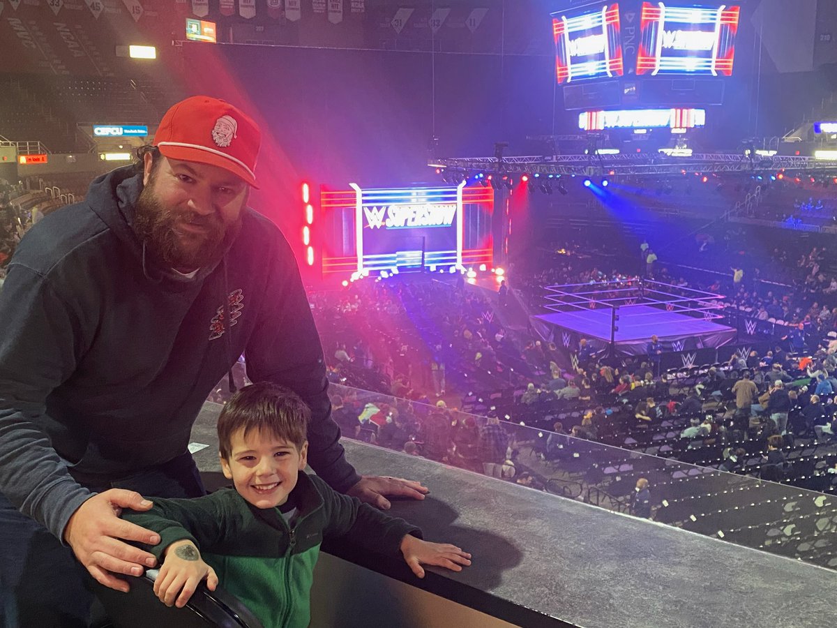Ian excited for his first live wrestling experience!! #WWEPeoria