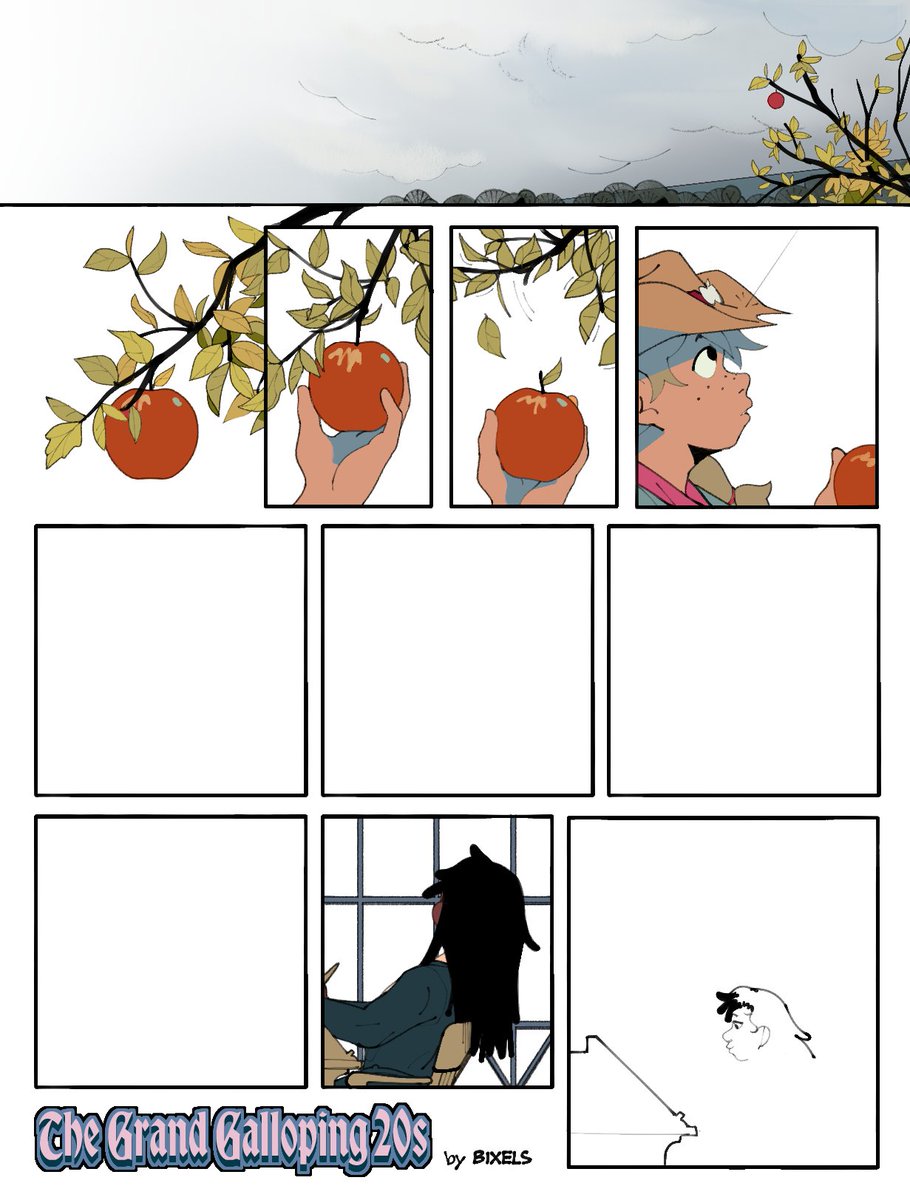 Been in a rut while visiting home. Here's a comic I wanted to do for the start of fall that I never finished.

I only ever felt motivated to draw it during cloudy weather, but I live in California, so... 